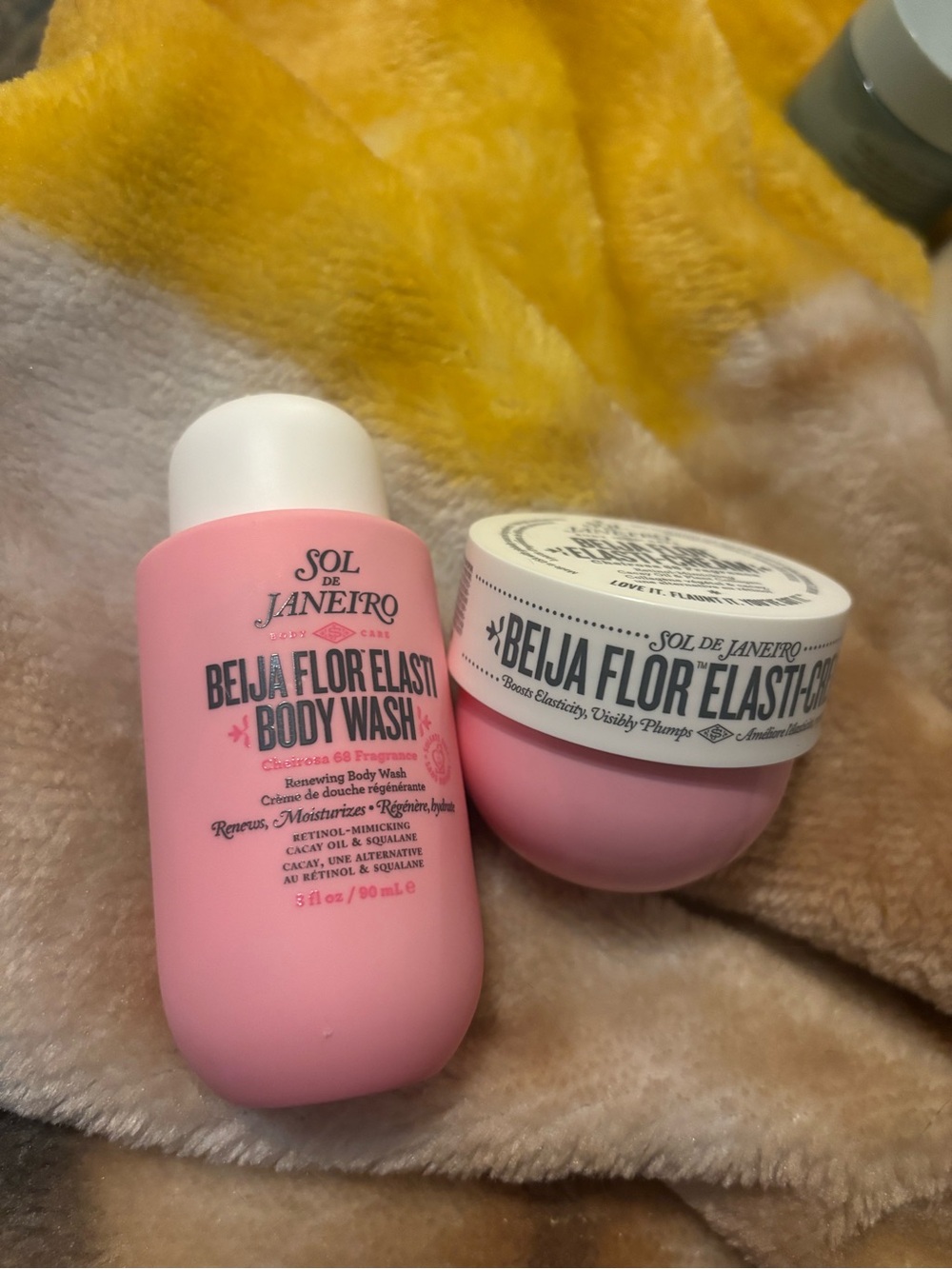 Sol de Janeiro Pink Beija Flor Elasti-Glow Body Wash & Cream Duo